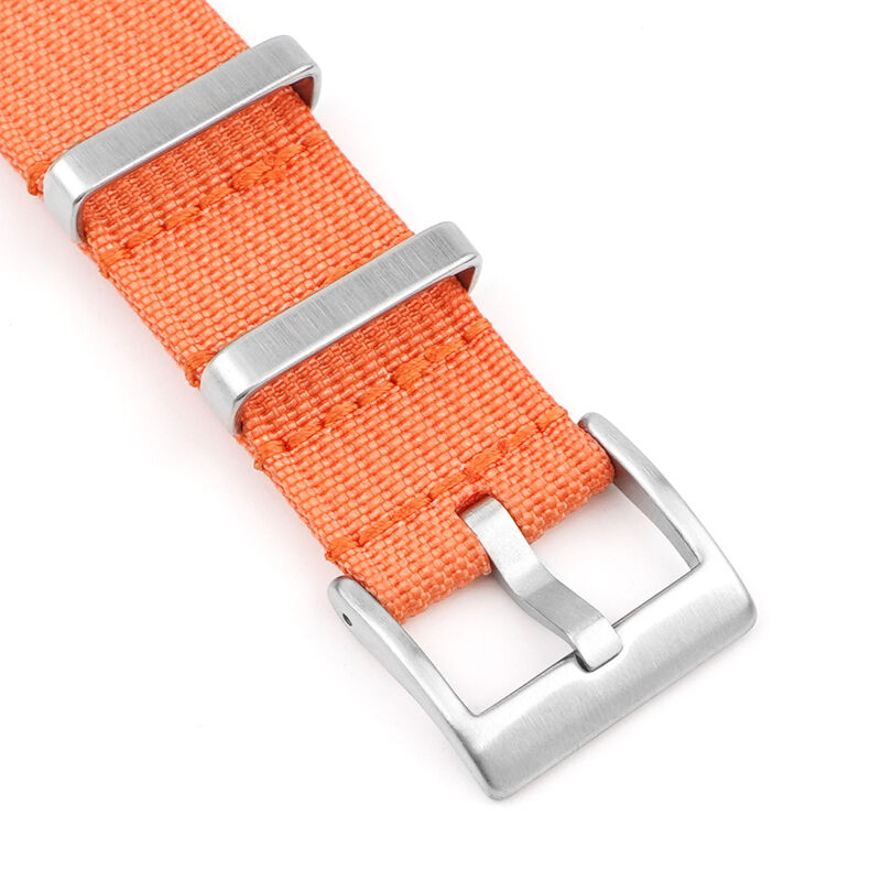 Custom Logo 18mm 20mm 22mm 24mm Men Women Ribbed Nylon Watch Bands Seat Belt One Piece Sport Nylon Watch Strap