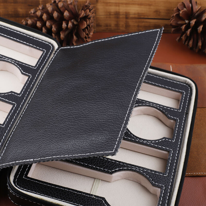 Portable Easy Carrying PU Leather Zipper 2/4/8 Slots Watch Travel case Box Storage for Watch Accessories