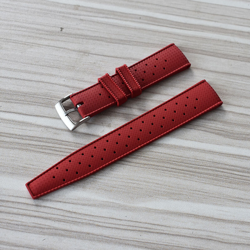 Quick Release Tropical Style FKM Rubber Watch Strap Band 18mm, 19mm, 20mm, 21mm, 22mm
