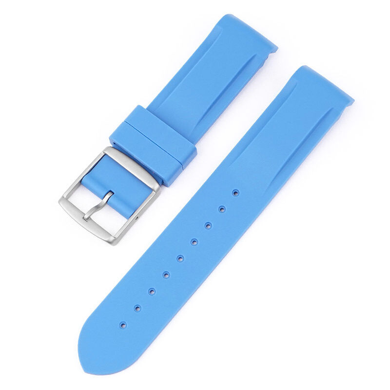 Customized Engraved Logo 20mm Silicone Rubber Watch Strap for Omeg X Speed Master for MoonSwatch Curved End