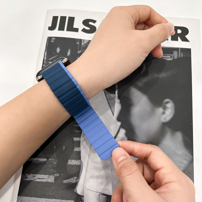 Magnetic Watch Strap for IWatch Series 8 7 6, Magnetic Silicone Watch Band for Apple Watch Ultra 49mm