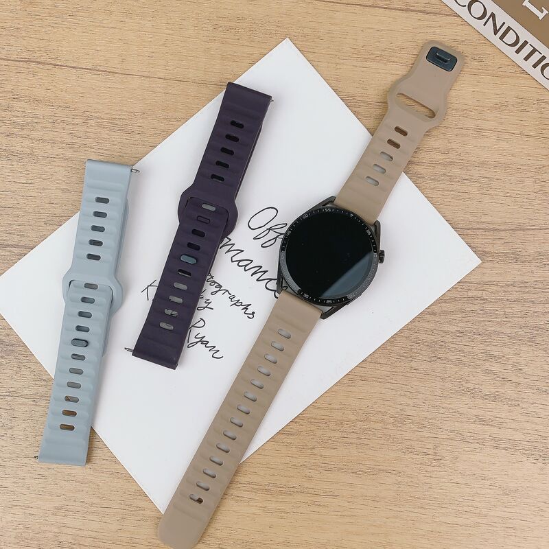 Rubber Smart Watch Band 20mm 22mm for Samsung Galaxy Watch 7 6 5 4 6Classic GearS3 for Huawei 3 4Pro  Silicone Watch Strap