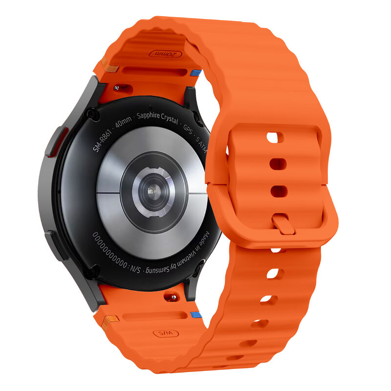 Wristband for Samsung Galaxy Watch 7/6/5/EF Classic Wave Silicone Watch Band Bracelet Colorful Buckle Bracelet Replacement Strap