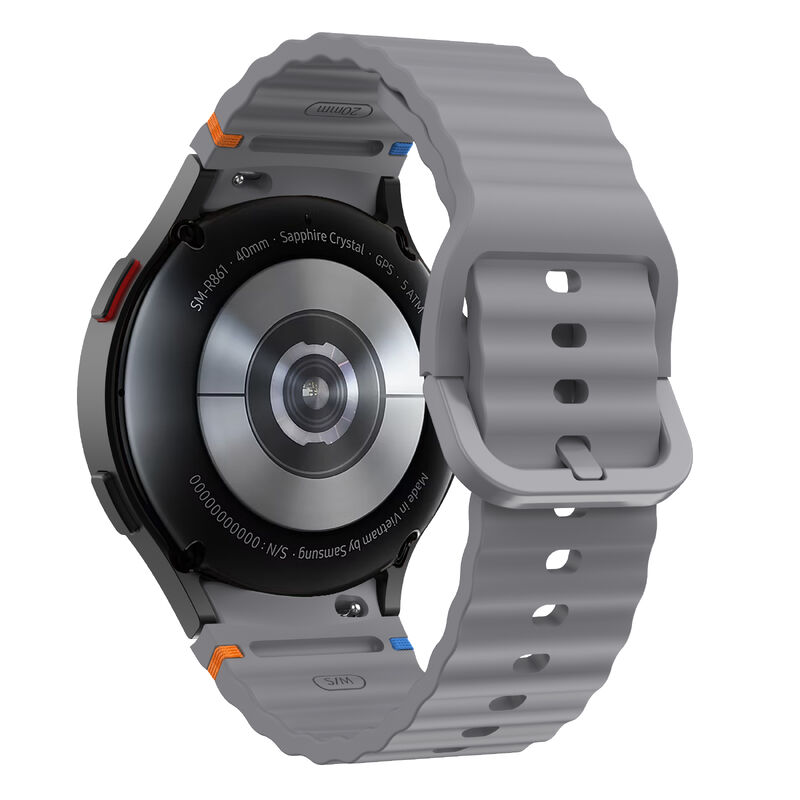 Wristband for Samsung Galaxy Watch 7/6/5/EF Classic Wave Silicone Watch Band Bracelet Colorful Buckle Bracelet Replacement Strap