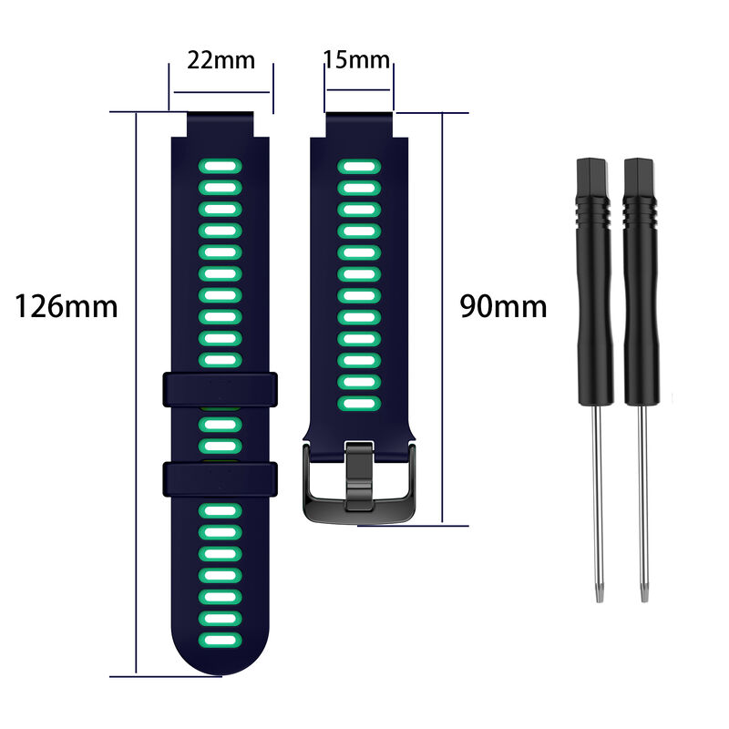 Silicone Steel Buckle Strap for Garmin Forerunner735XT/630/620/235/230/220 Two-color Smart Watch Band Straps
