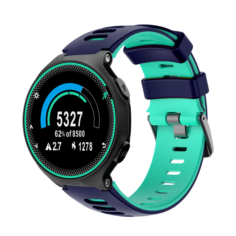 Silicone Steel Buckle Strap for Garmin Forerunner735XT/630/620/235/230/220 Two-color Smart Watch Band Straps