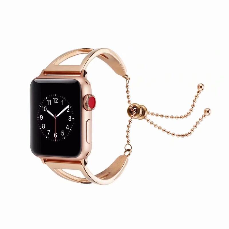 Factory Price Girly Glitter Unique Stainless Steel Smart Watch Strap Women Bracelet Band for IWatch for Apple Watch 41MM 45MM