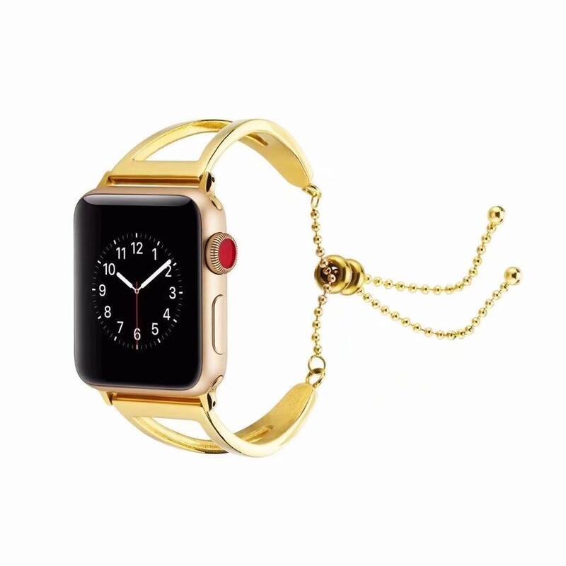 Factory Price Girly Glitter Unique Stainless Steel Smart Watch Strap Women Bracelet Band for IWatch for Apple Watch 41MM 45MM