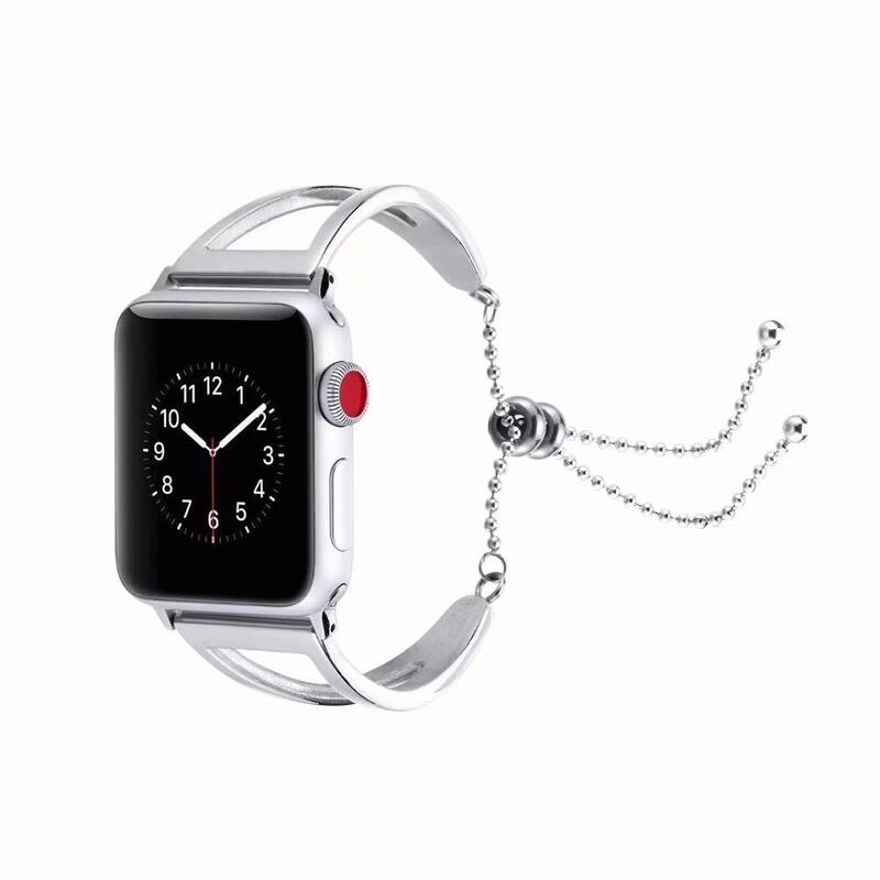Factory Price Girly Glitter Unique Stainless Steel Smart Watch Strap Women Bracelet Band for IWatch for Apple Watch 41MM 45MM