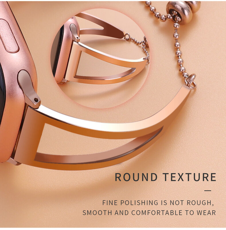 Factory Price Girly Glitter Unique Stainless Steel Smart Watch Strap Women Bracelet Band for IWatch for Apple Watch 41MM 45MM