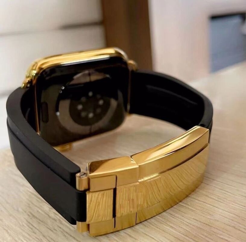 Waterproof Premium Sport Straps 2 Tone Dual Bands for apple Watch Band, Rol Watch Rubber Ex Strap for IWATCH