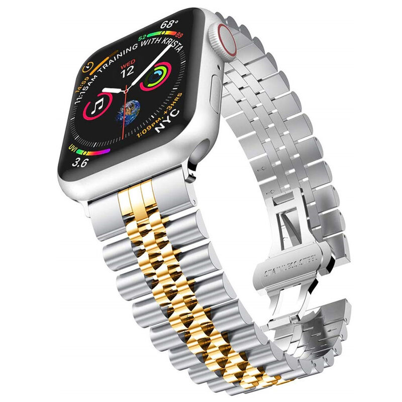Custom LOGO Fantastic Watch Bands for Apple Watch Series Band Men Women Luxury Metal Stainless Steel Watch Strap Bracelet