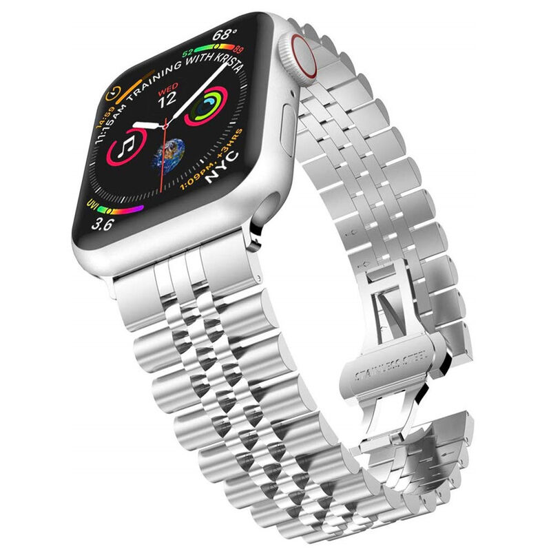 Custom LOGO Fantastic Watch Bands for Apple Watch Series Band Men Women Luxury Metal Stainless Steel Watch Strap Bracelet