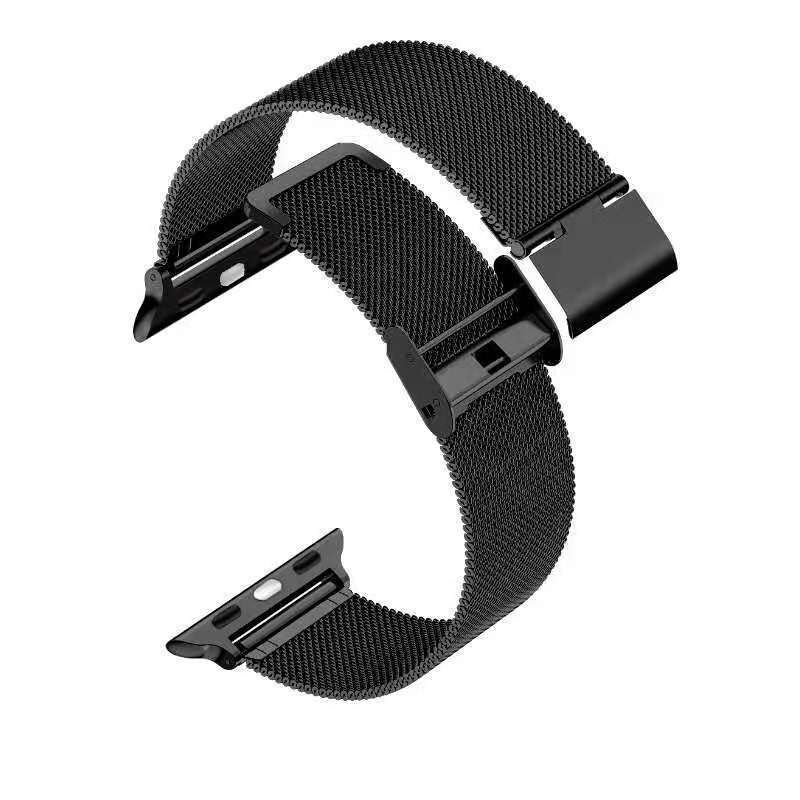 Fashion Designer Metal Bands for Girls & Men Milanese Stainless Steel Bracelet for Apple Watch Band Strap 42mm 44mm 41mm 45mm