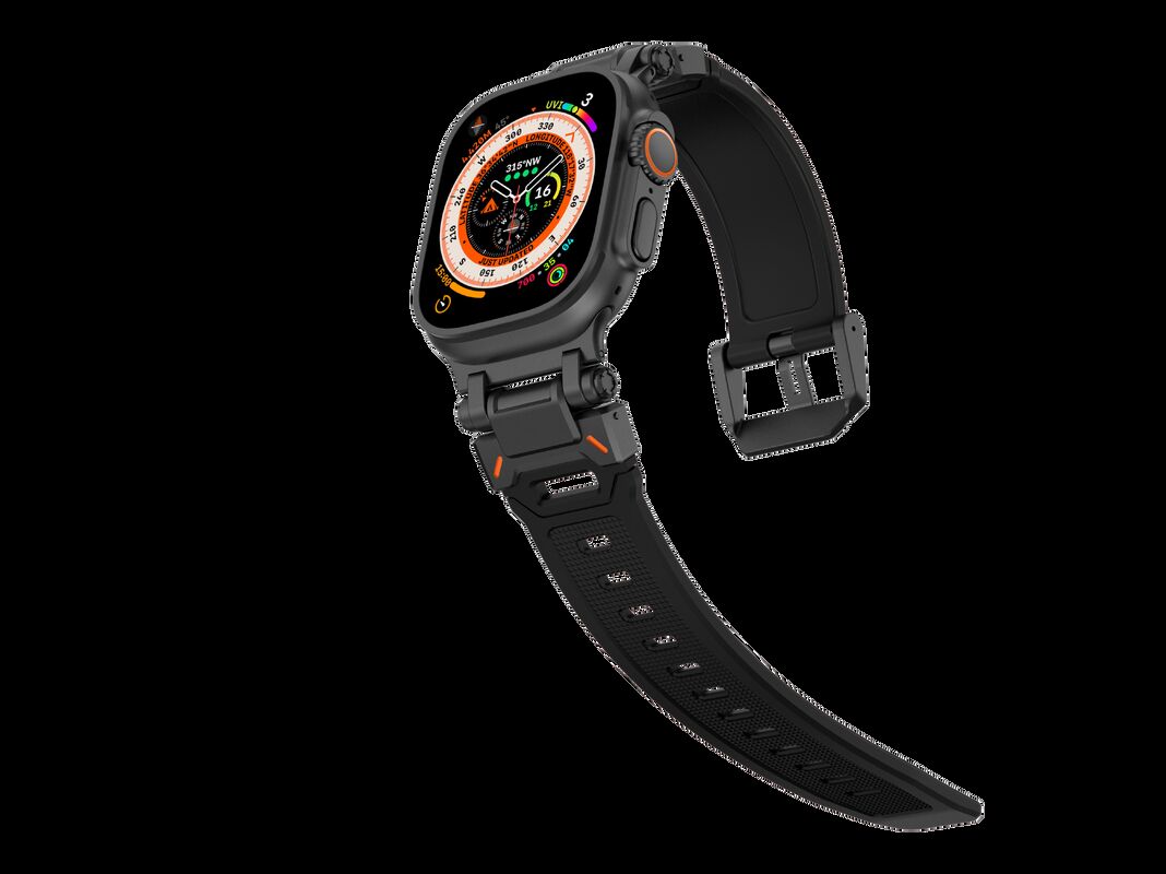 New Titanium Silicone Smart Watch Band for Apple Watch Ultra 2 49mm Tpu Smart Sport Watch Band for Iwatch 9 49mm 45mm 44mm