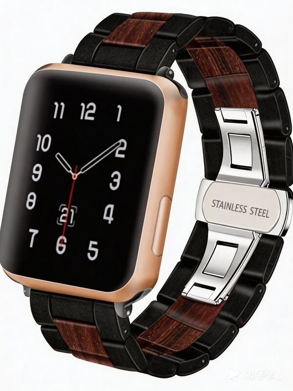Custom Wooden Natural Bracelet Wood Watch Band for apple Iwatch 7 6 SE Wristband Wrist Straps 41mm 45mm 49mm