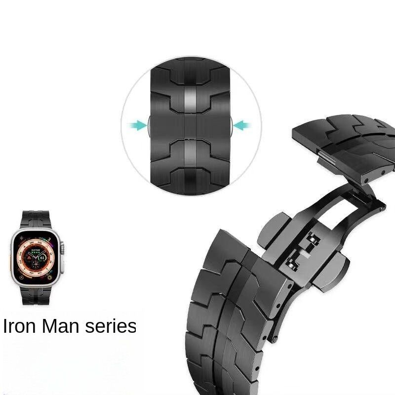 Stainless Smart Watch Band for  Apple Watch 8Ultra Hardbound Metal Watch Straps and Steel Series