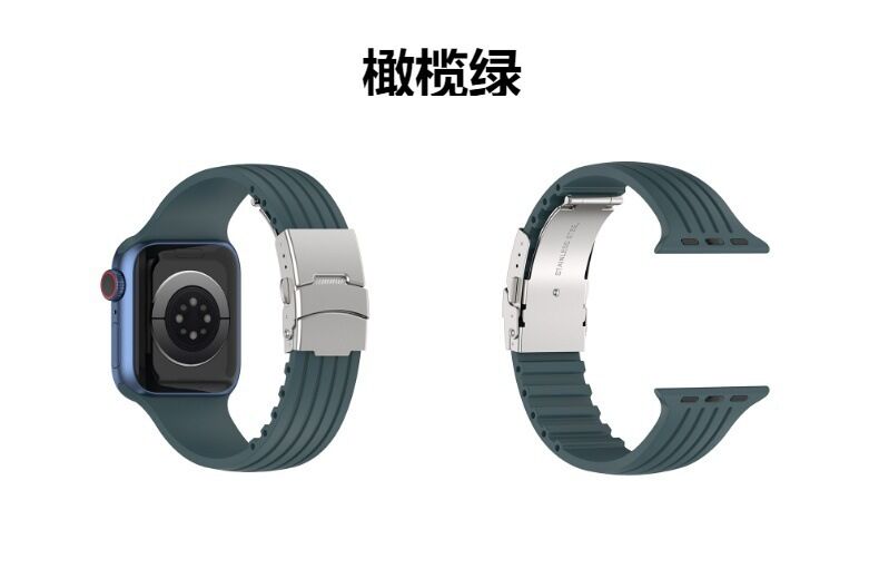 Rubber Silicone Smart Watch Correas Strap Band for Apple Watch Series 7 6 5 4 3 41mm 45mm 44mm 40mm 42mm 38mm
