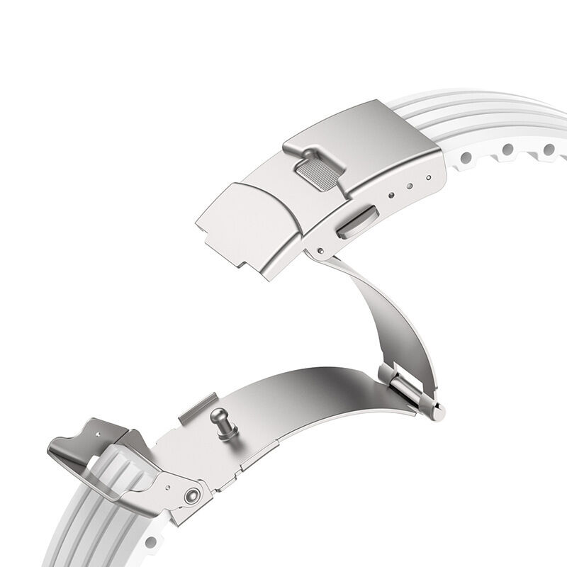 Rubber Silicone Smart Watch Correas Strap Band for Apple Watch Series 7 6 5 4 3 41mm 45mm 44mm 40mm 42mm 38mm