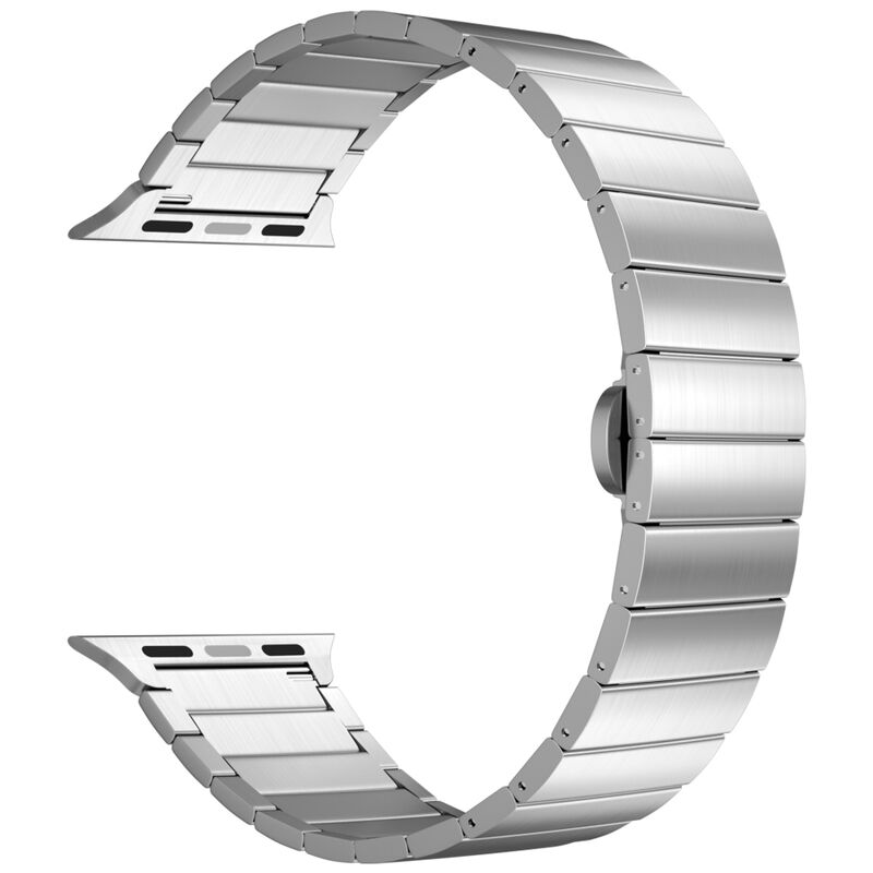 Gold Luxury One Bead Chain Solid Metal Strap for Apple Stainless Steel Watch Band Series 8 7 6 5 4 3 2 1