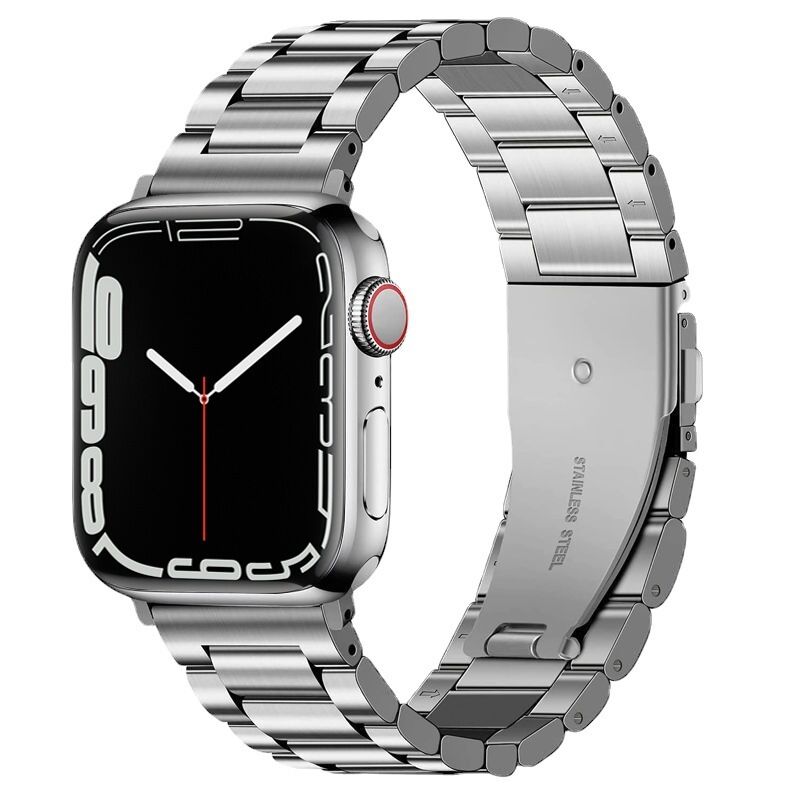 3 Links Metal Bracelet for IWatch Series 8 7 SE 6 5 4 Ultra Stainless Steel Band Strap for Apple Watch Band 49mm 40mm 44mm 41mm
