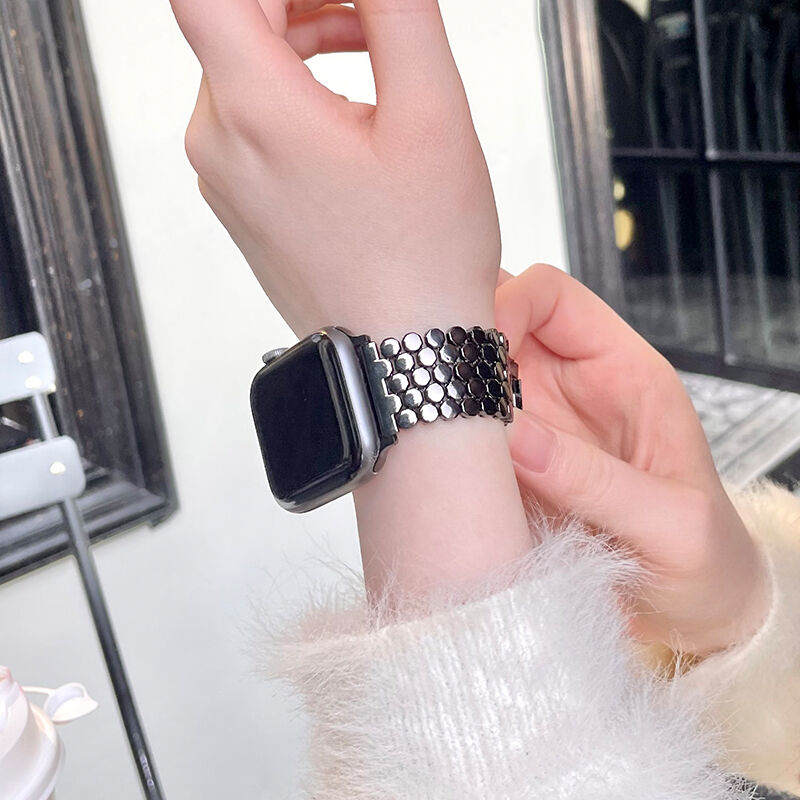 Jewelry Strap for Apple Watch Band 44mm 42mm 41mm 38mm 40mm Alloy Metal Watch Band for IWatch Serie 8 7 6 5 SE 4