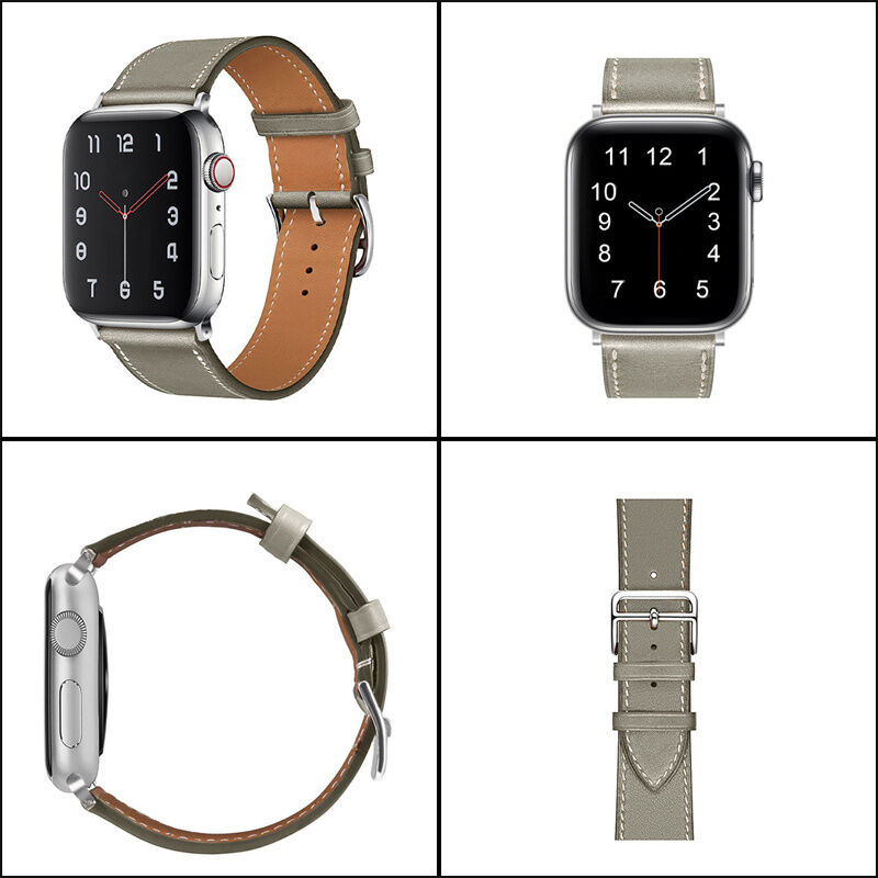 Top Grain Genuine Leather Business Replacement Band Smart Watch Strap for Apple Watch Ultra SE Series 8 7 6 5 4 3 2 1