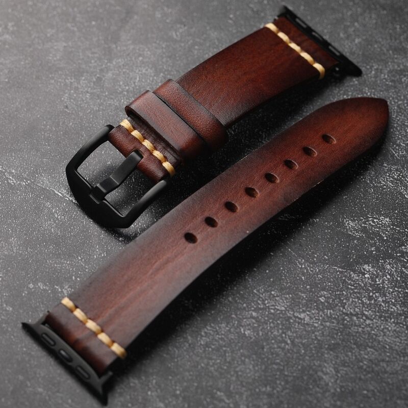 Factory Price Custom Wristband Bracelet Replacement Leather Watch Strap for Apple Watch Bands