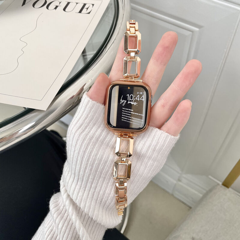 Luxury Stainless Women's Strap for Iwatch Series 8 7 Se 6 5 4 3 2 Jewelry Metal Strap for Apple Watch Band 44mm 42mm 40mm