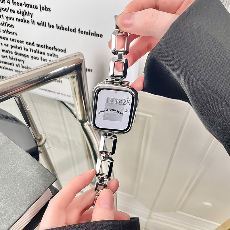 Luxury Stainless Women's Strap for Iwatch Series 8 7 Se 6 5 4 3 2 Jewelry Metal Strap for Apple Watch Band 44mm 42mm 40mm
