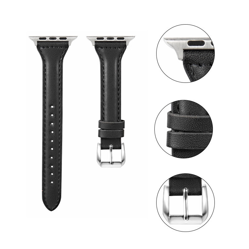 Factory Direct Sale 38mm 42mm Genuine Leather Strap for Apple Watch Band for IWatch 7 6 5 4 3 2 1 E Sports Wury Leatheatchband