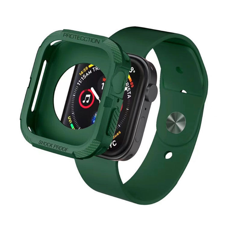 Shockproof Rugged Case Cover for Apple Watch Series 8 7 Ultra 41mm 45mm 49mm TPU Watch Screen Protector