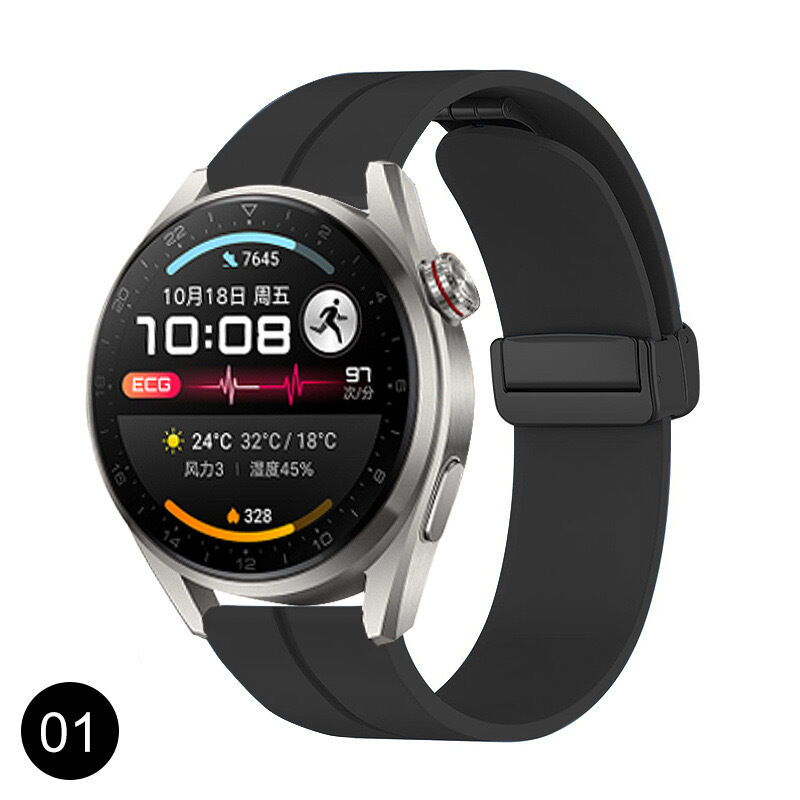 Original Silicone Strap for Samsung Galaxy Watch 5Pro 45mm Band Magnetic Buckle for Galaxy Watch 4 5 40mm 44mm 4 Classic 42 46mm