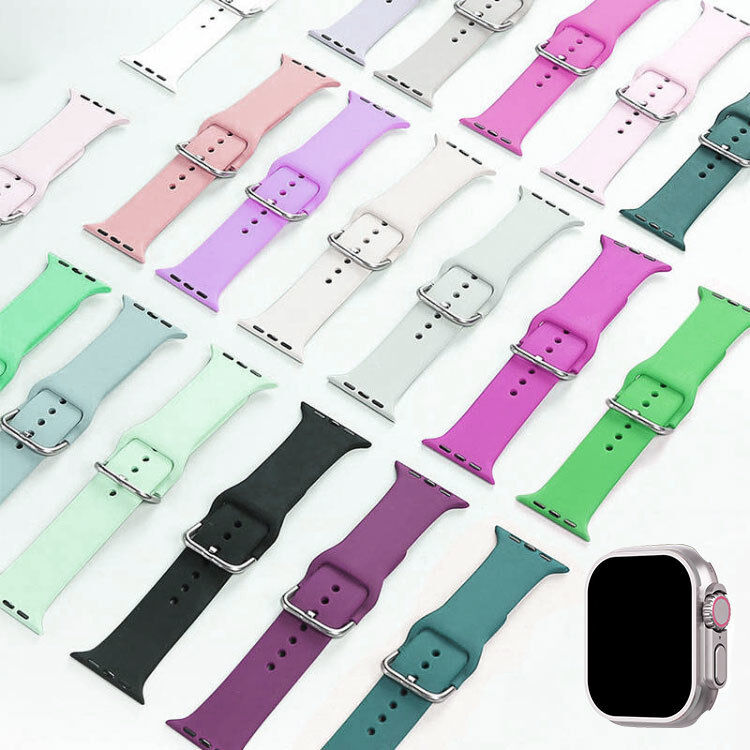 SWstrap Custom Sport Soft Rubber Smart Watch Strap With Classic Clasp 49mm Luxury Ultra Watch SE for Apple Watch Band