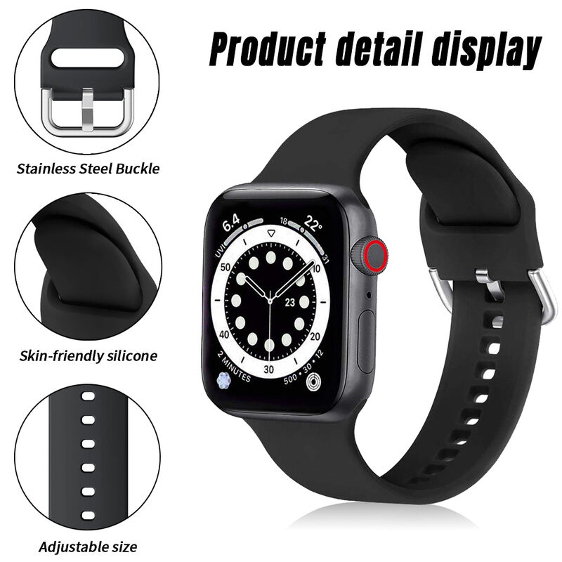 SWstrap Custom Sport Soft Rubber Smart Watch Strap With Classic Clasp 49mm Luxury Ultra Watch SE for Apple Watch Band