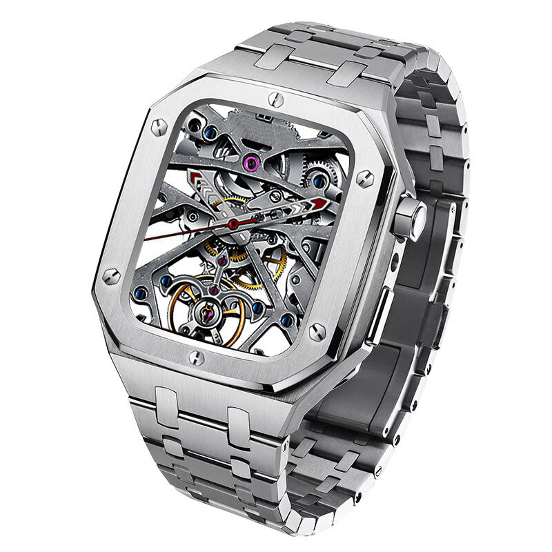 Luxury Metal Armor Case Replacement Cover Watch Band Quickly Release Stainless Steel Smart Watch Bands for Apple I Watch