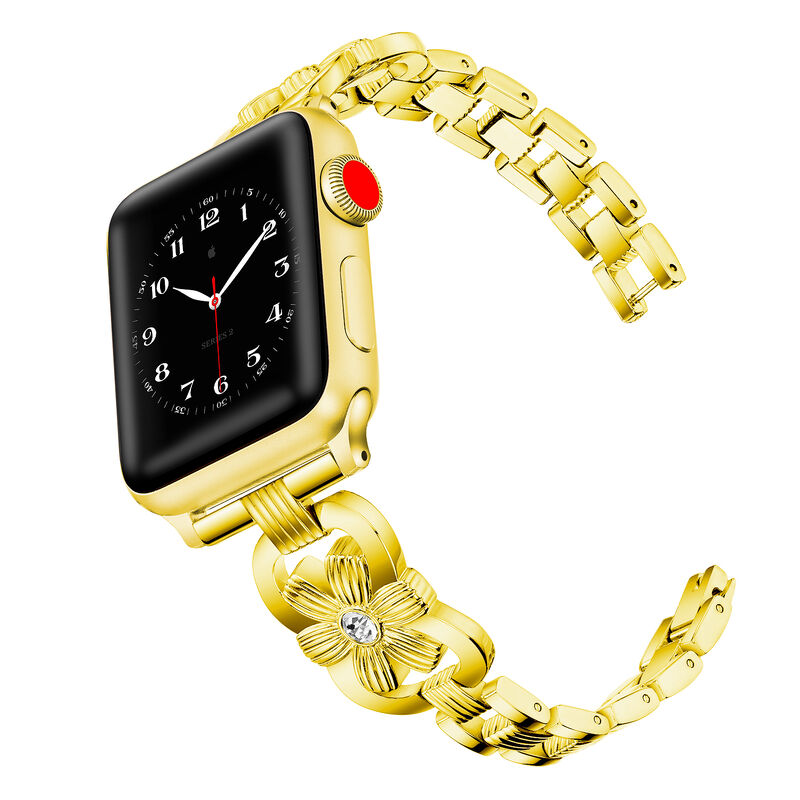 Adjustable Metal Bracelet Decorative Pattern Luxury  Zinc Alloy Strap for IWatch Series 7/6/5/4/3/2/SE
