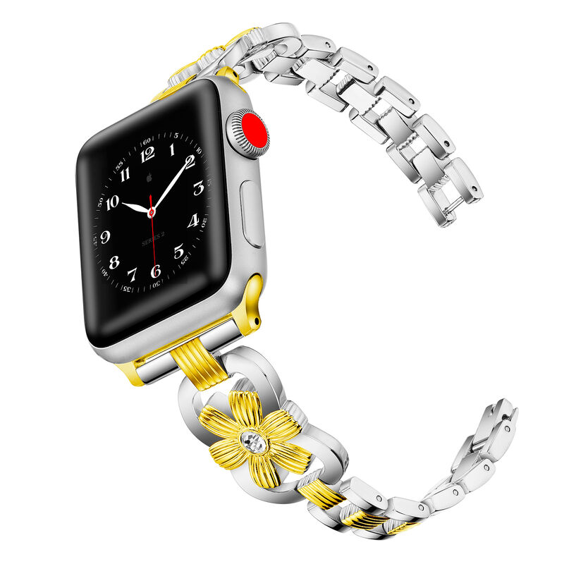 Adjustable Metal Bracelet Decorative Pattern Luxury  Zinc Alloy Strap for IWatch Series 7/6/5/4/3/2/SE