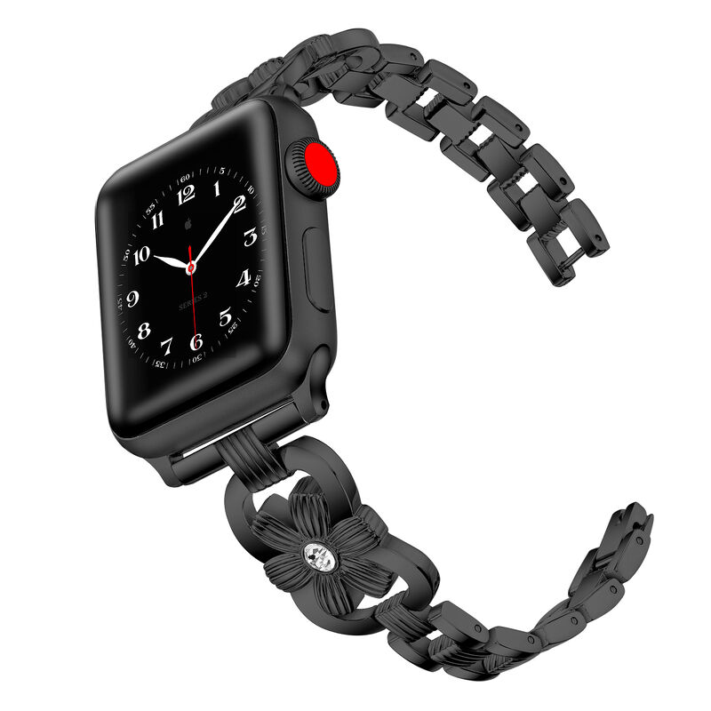 Adjustable Metal Bracelet Decorative Pattern Luxury  Zinc Alloy Strap for IWatch Series 7/6/5/4/3/2/SE