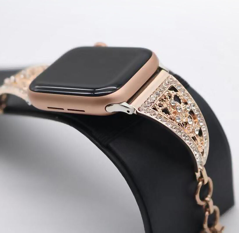 Luxury Bling Diamond Women Bracelet for Apple Watch Band Series 6 SE 5 4 3 Metal Strap for IWatch 40mm 44mm 38mm 42mm Chain Belt