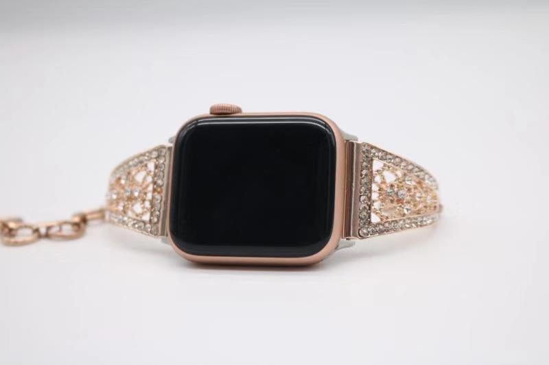Luxury Bling Diamond Women Bracelet for Apple Watch Band Series 6 SE 5 4 3 Metal Strap for IWatch 40mm 44mm 38mm 42mm Chain Belt