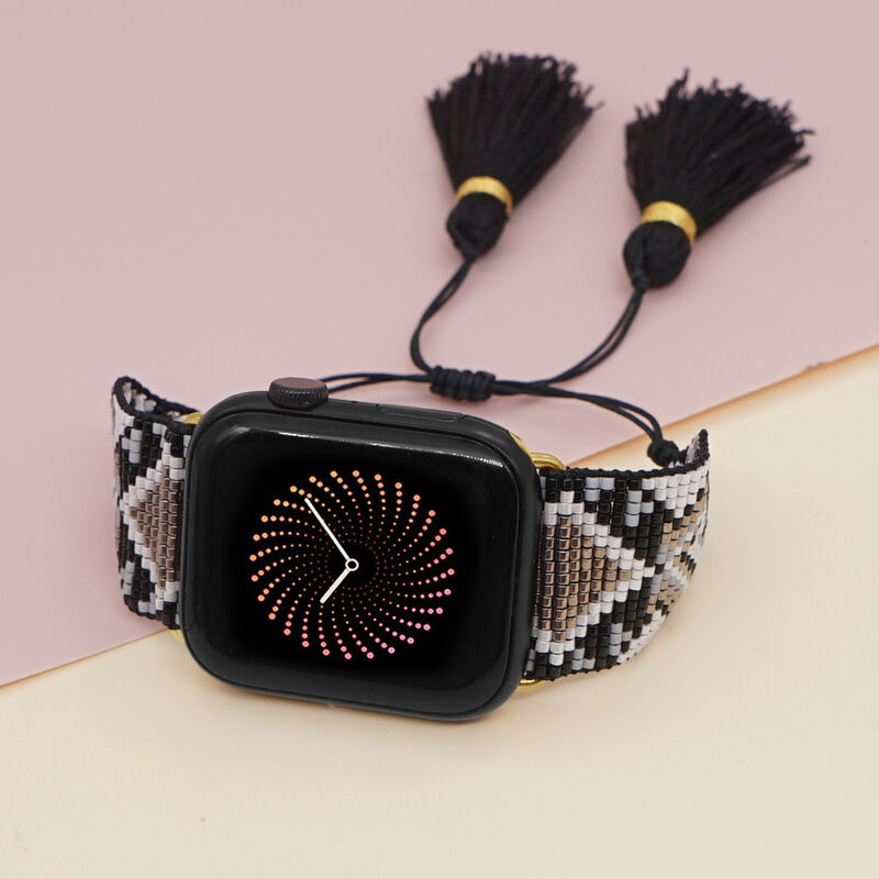 Miyuki Delica Seed Beads Fashion Jewelry Bracelet , Beaded Accessories Smart Watch Band for Apple Watch 42/44/45mm
