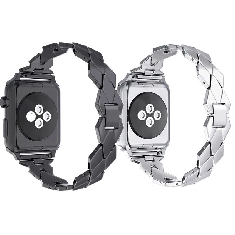2023 Fashion Lady and Gentlemen Watch Strap Metal Diamond-shaped Personalized Bracelet Band Top Sell Watches Bands