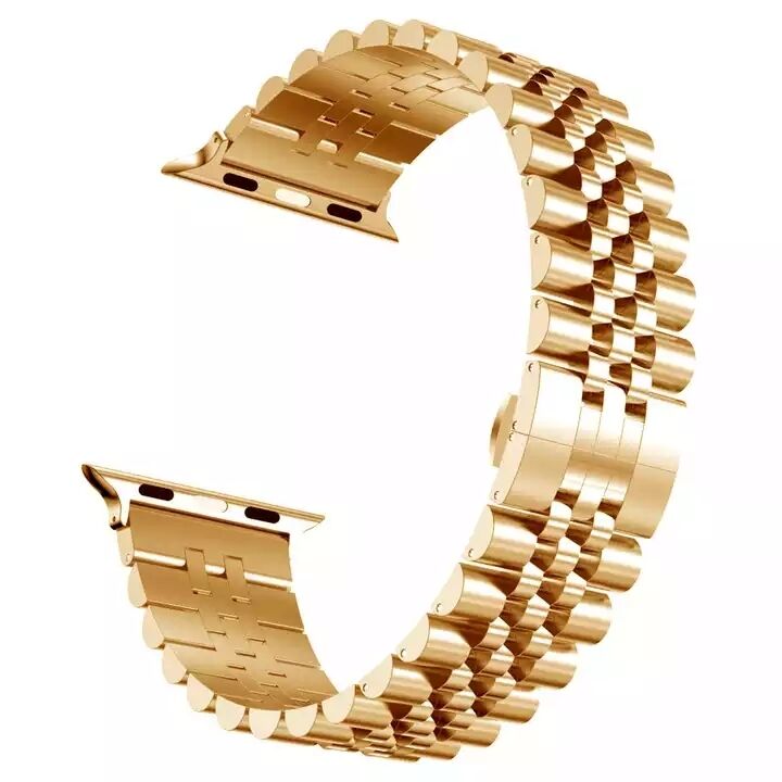 Metal Watch Strap 5 Beads 304 Stainless Steel WatchBand for Apple Watch Band Series 8 7 and 20mm 22mm for Samsung