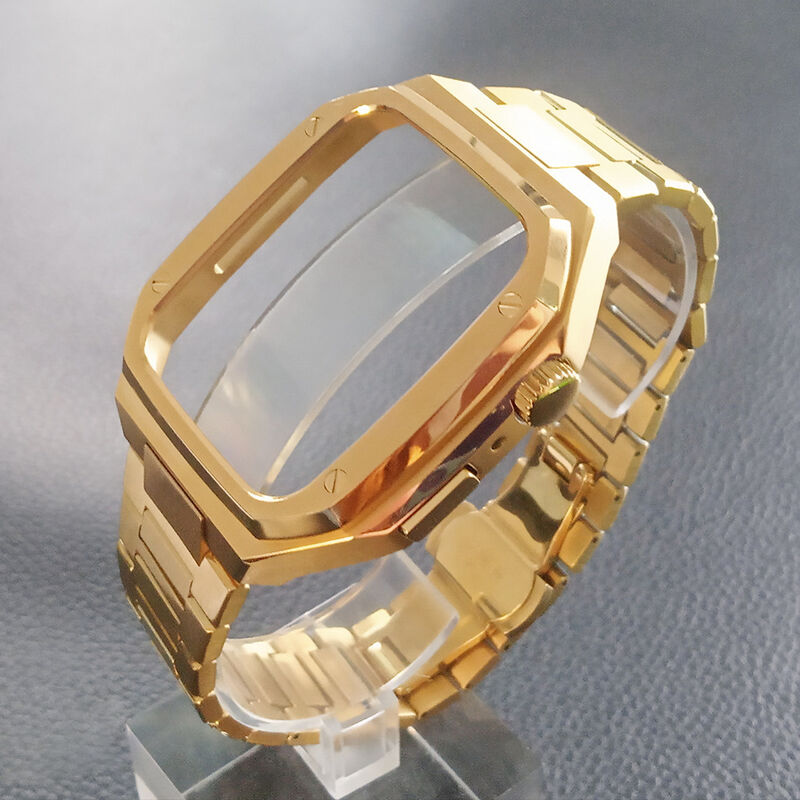 Luxury Custom Oem Premium Stainless Steel 40/41/42/44/45mm Watch Case and Strap Band for Apple Smart Watch