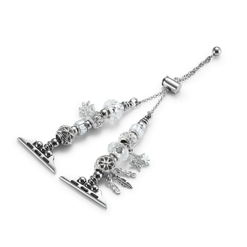 Metal bead jewelry watch band for Apple Watch 38/40/41mm 42/44/45mm serie 7 6 5 4 SE Fashion bracelet straps