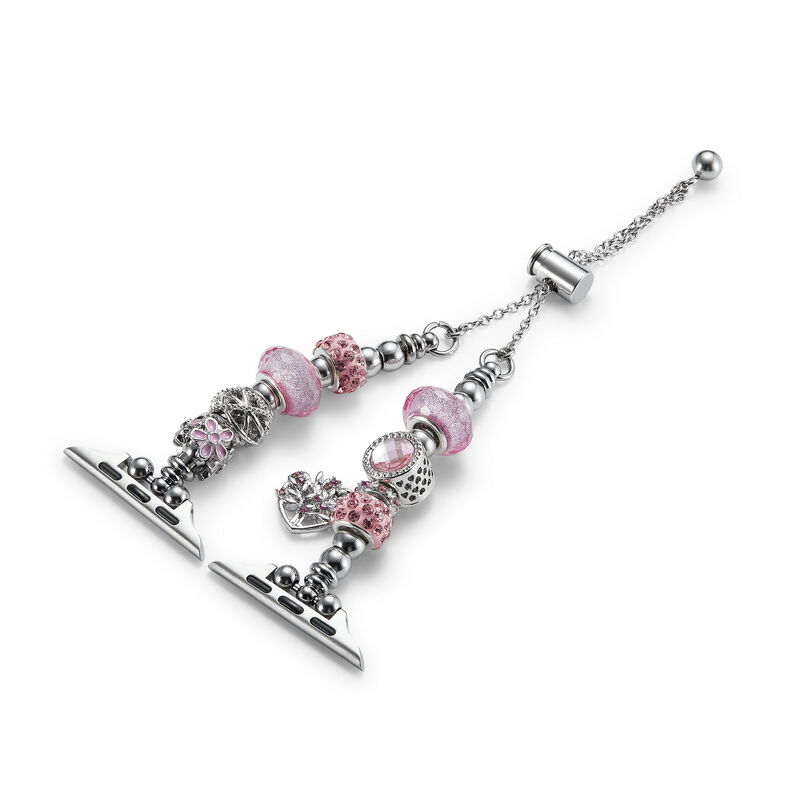 Metal bead jewelry watch band for Apple Watch 38/40/41mm 42/44/45mm serie 7 6 5 4 SE Fashion bracelet straps