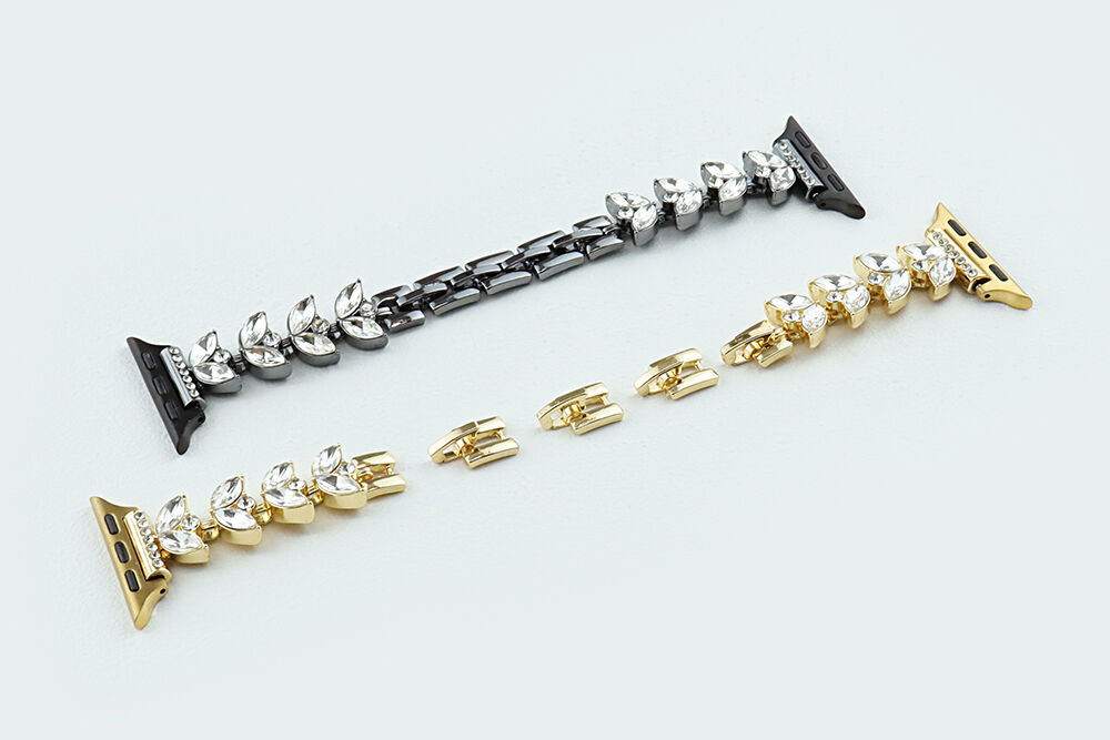 Fashion Diamond Smart Watch Bands for Apple Watch Metal Band 38mm Diamond Jewelry Charms Wristband for IWatch 7 8 9 SE
