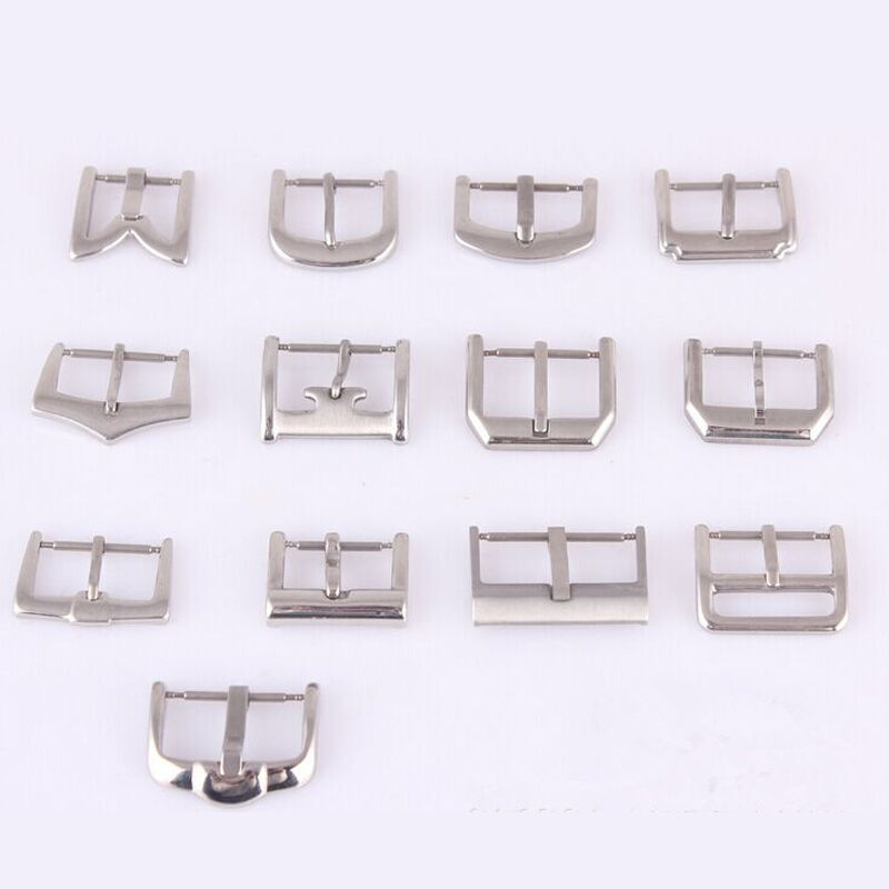 Customize Personal logo Free 22/24/26mm Watch Strap Buckle Wholesale Multiple Cheap 201L/304L/316L Stainless Steel Watch Buckles
