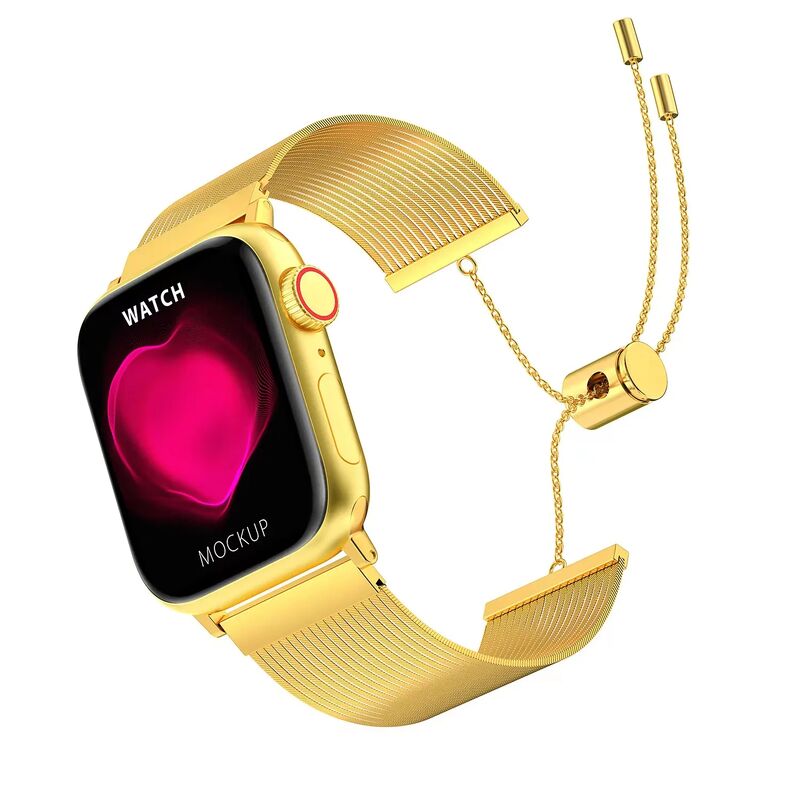 Gold Tassel Design Retractable Women's Bracelet Stainless Steel for Apple Watch Band for Iwatch 8 Ultra 49mm Series 6 Watch Band